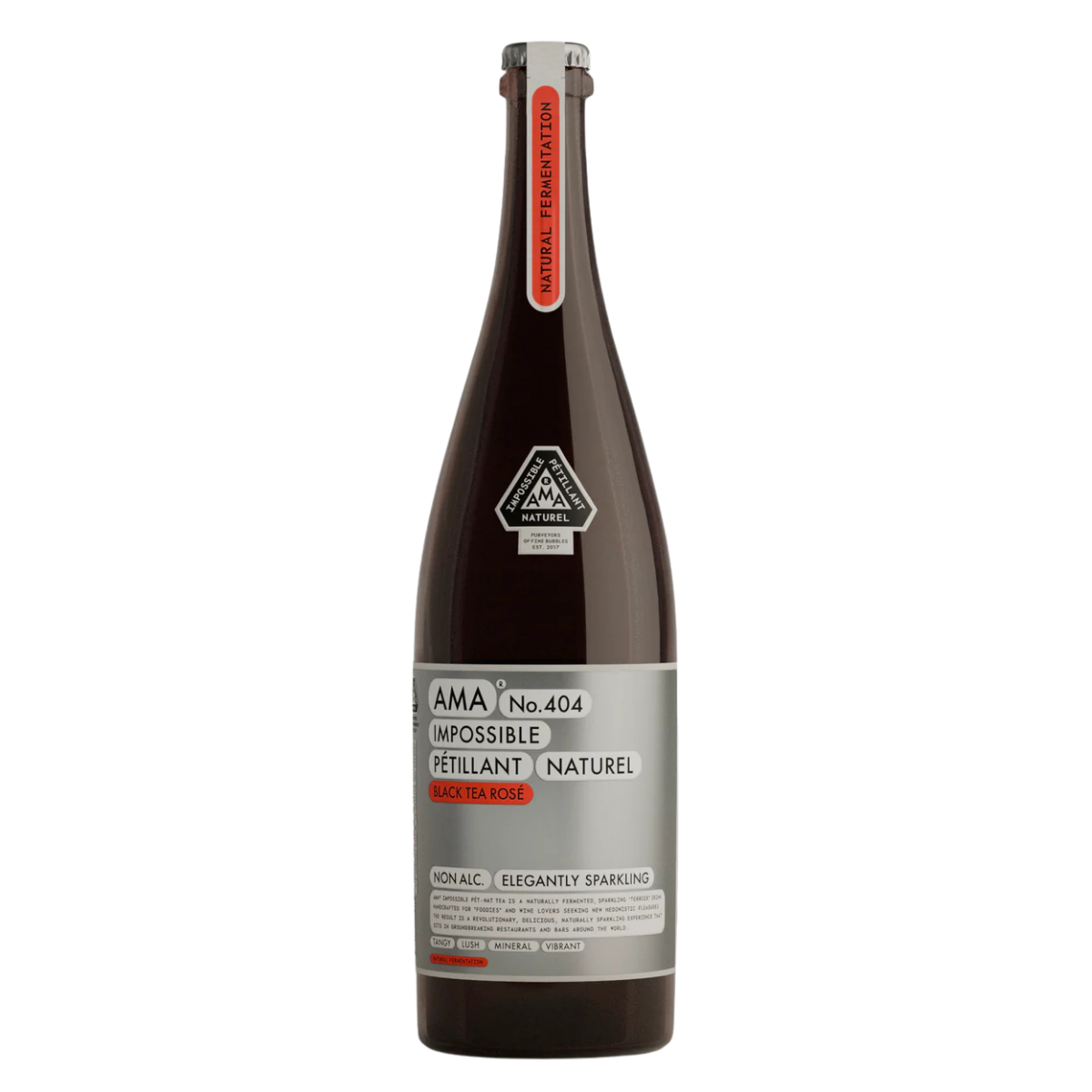 AMA No. 404 Black Tea Rosè — sparkling pet-nat tea, 750ml bottle