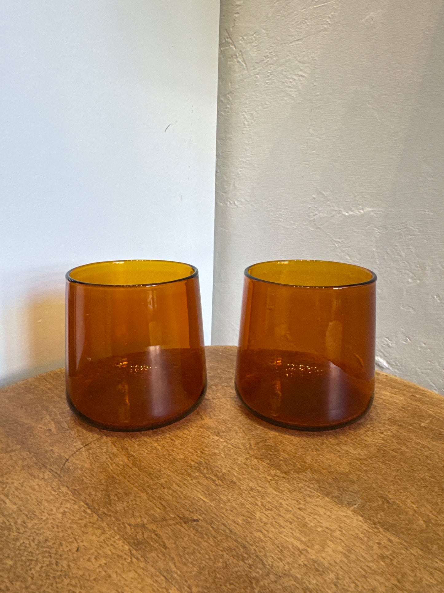 Aurora Cocktail Tumblers in Amber, Set of 2