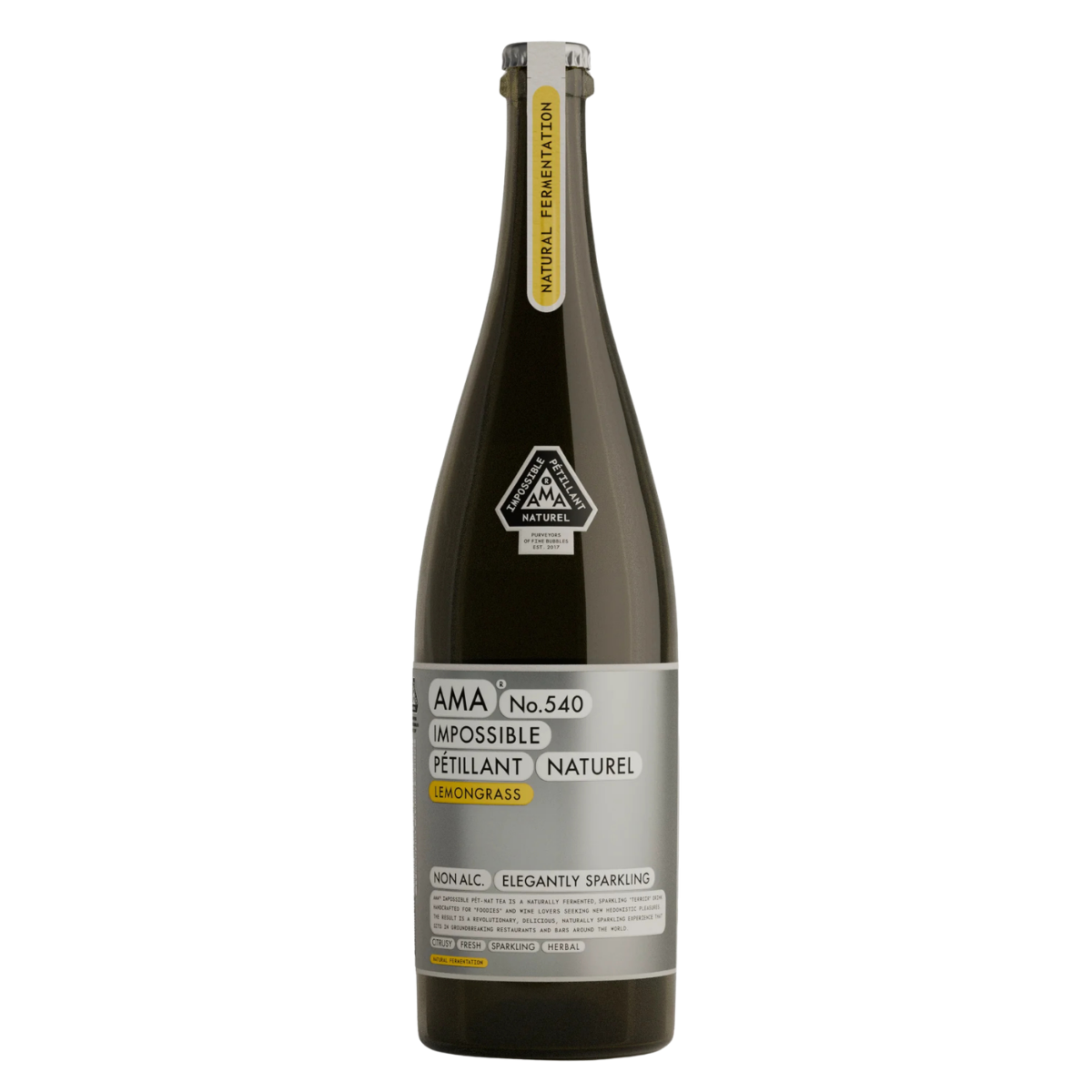AMA No. 540 Lemongrass — sparkling pet-nat tea, 750ml bottle